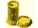 Modelo 3d de Los dados de la torre, de una sola pieza, sin apoyos requeridos para impresoras 3d