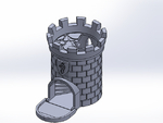  Dice tower with secret chamber for dice storage  3d model for 3d printers