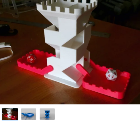 Modelo 3d de Remezclada plegable dados de la torre para impresoras 3d