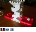 Modelo 3d de Remezclada plegable dados de la torre para impresoras 3d