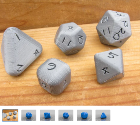 Rounded Platonic Dice