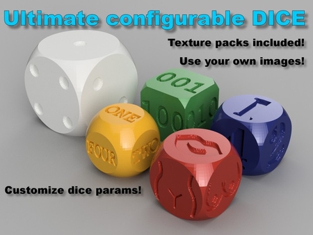 Modelo 3d de Última configurable dados para impresoras 3d