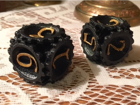  Steampunk dice  3d model for 3d printers