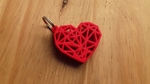  Geometric heart key ring  3d model for 3d printers