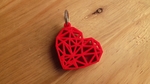  Geometric heart key ring  3d model for 3d printers