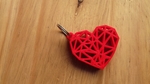  Geometric heart key ring  3d model for 3d printers