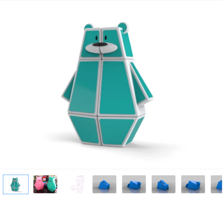  Ozo 1x2x3 puzzle bear   3d model for 3d printers