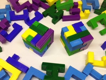  Printable interlocking puzzle #2  3d model for 3d printers