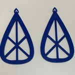  Teardrop earrings  3d model for 3d printers