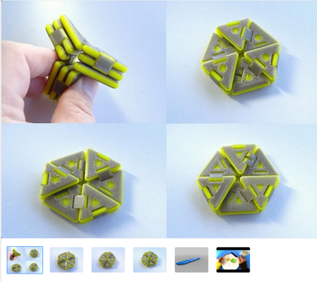 Modelo 3d de Hexaflexagon para impresoras 3d