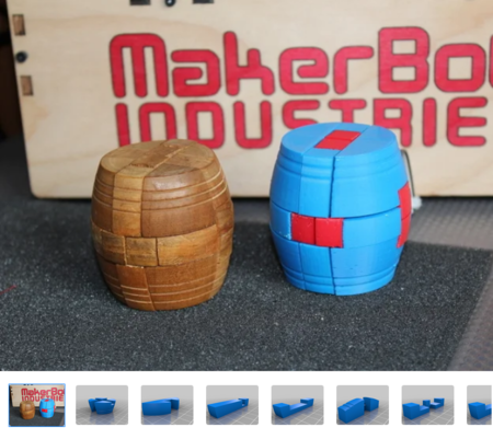 Modelo 3d de Barril de puzzle para impresoras 3d