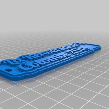 Modelo 3d de Mi personalizados multilínea etiqueta o en el llavero para impresoras 3d