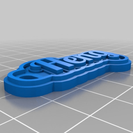 Modelo 3d de Mi personalizados multilínea etiqueta o en el llavero para impresoras 3d