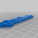 Modelo 3d de Mi personalizados multilínea etiqueta o en el llavero para impresoras 3d