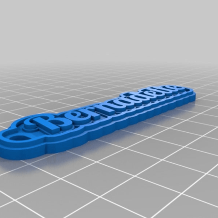 Modelo 3d de Mi personalizados multilínea etiqueta o en el llavero para impresoras 3d