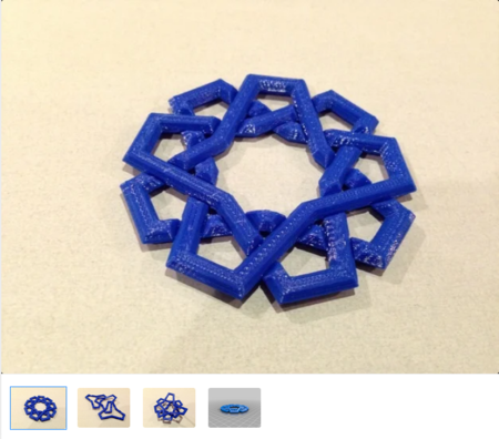 Modelo 3d de Anillos entrelazados de puzzle para impresoras 3d