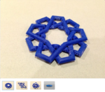  Interlocking rings puzzle  3d model for 3d printers