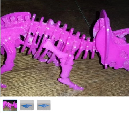 Triceratops puzzle skeleton