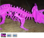 Modelo 3d de Triceratops rompecabezas esqueleto para impresoras 3d