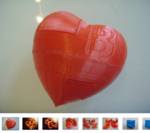  Hollow impossible heart  3d model for 3d printers