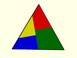Modelo 3d de Cuadrado en el triángulo de puzzle  para impresoras 3d