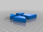  Square into triangle puzzle   3d model for 3d printers