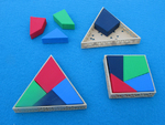  Square into triangle puzzle   3d model for 3d printers