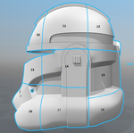  Captain rex's helmet phase 2 (star wars)  3d model for 3d printers