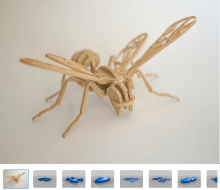  3d printed bee puzzle  3d model for 3d printers