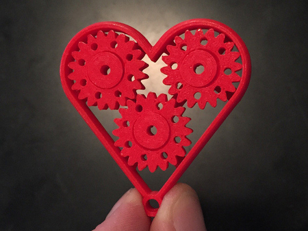 Heart Gear Keychain