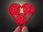  Heart gear keychain  3d model for 3d printers