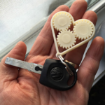  Heart gear keychain  3d model for 3d printers