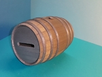  Tonneau - puzzle - barrel bordeaux - option tirelire - piggy bank  3d model for 3d printers