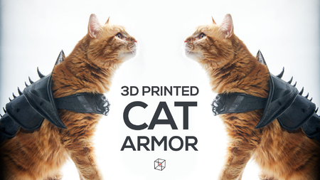 Modelo 3d de Gato armadura para impresoras 3d