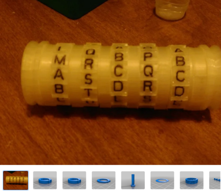 Modelo 3d de Mini ish cryptex (diseño mejorado) para impresoras 3d