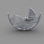  Boat pendant 1  3d model for 3d printers