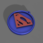 Modelo 3d de Superman medalla para impresoras 3d