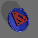 Modelo 3d de Superman medalla para impresoras 3d