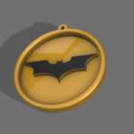 Modelo 3d de Batman medalla para impresoras 3d