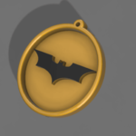 Modelo 3d de Batman medalla para impresoras 3d