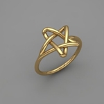 Modelo 3d de Estrella anillo 45 para impresoras 3d