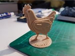 Modelo 3d de Pollo flat pack de puzzle  para impresoras 3d