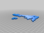Modelo 3d de Mapa de europa rompecabezas para impresoras 3d