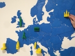 Modelo 3d de Mapa de europa rompecabezas para impresoras 3d