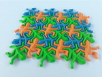  Escher lizards  3d model for 3d printers