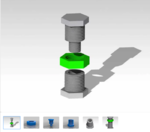 Modelo 3d de Truco perno - estilo diferente - confundir a tus amigos! - rompecabezas para impresoras 3d