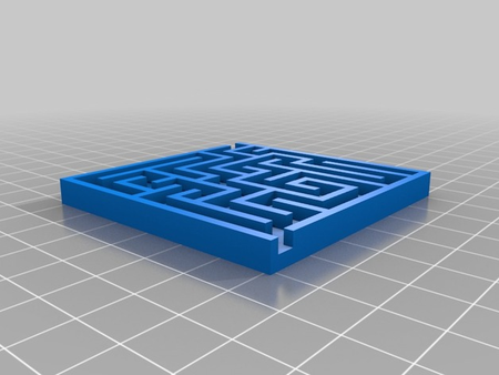  3d/2d maze generator (blender/python script) for 3d printers and laser cutters  3d model for 3d printers