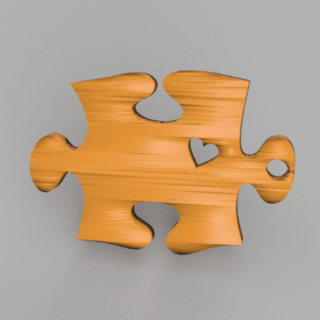  Jigsaw puzzle earrings  3d model for 3d printers