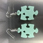  Jigsaw puzzle earrings  3d model for 3d printers