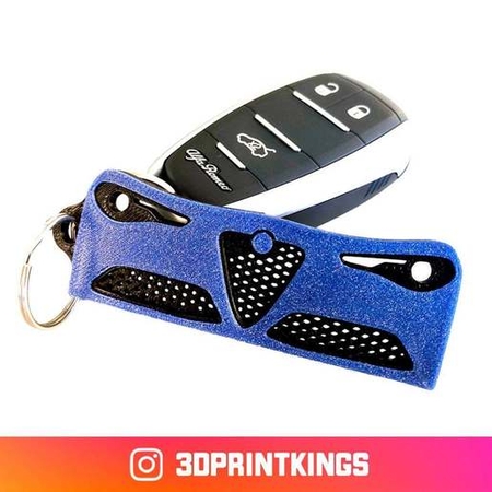  Alfa romeo giulia quadrifoglio - key chain  3d model for 3d printers